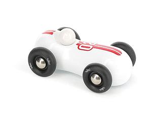 Vilac- Streamline Petit modèle Blanc - Voiture en Bois laqué pour Enfant - A partir de 3 Ans - 2284W, Multicolore