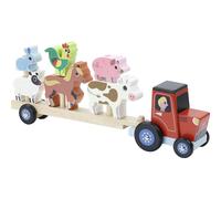 Vilac Tracteur en bois avec animaux à monter