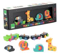 Vilac - Train des Animaux - Andy Westface - Jouet d'Eveil Original en Bois - Animaux Interchangeables - Méthode Montessori - pour Enfants à Partir de 18 Mois - 7415