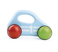 Vilac - Voiture premier age Bleue - Jouet en bois Développe la motricité et la dextérité de votre enfant - A partir de 12 mois - 2296B