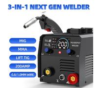 Viladepot 3 en 1 sans gaz soudeuse MIG MIG/MMA/ascenseur TIG MIG200 Machine à souder semi-automatique avec fil fourré sans gaz