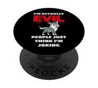 Vilain Bébé Loup I'm Actually Evil Ironie Proverbes Amusants PopSockets PopGrip Adhésif