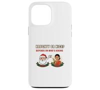 Vilain ou Gentil, ça dépend de Qui Demande à Amma ou au Père Noël de façon drôle Coque pour iPhone 13 Pro Max