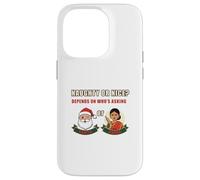 Vilain ou Gentil, ça dépend de Qui Demande à Amma ou au Père Noël de façon drôle Coque pour iPhone 14 Pro