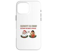 Vilain ou Gentil, ça dépend de Qui Demande à Amma ou au Père Noël de façon drôle Coque pour iPhone 16 Pro Max