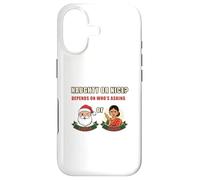 Vilain ou Gentil, ça dépend de Qui Demande à Amma ou au Père Noël de façon drôle Coque pour iPhone 17