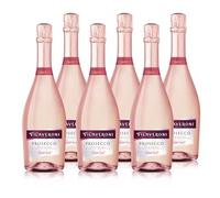 Vilaveroni Prosecco Rosé DOC Brut - Vin Pétillant Italien Effervescent - Lot de 6 bouteilles x 75cl