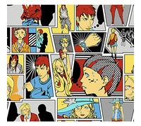 Vilber Papier peint, impression numérique sur tissu non tissé, sans PVC, encres écologiques HP latex. Collection COMICS. Largeur spéciale de 68 cm x 10 m de long. Couvre 6,80 m². MANGA W-01