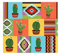 Vilber Papier peint, impression numérique sur tissu non tissé, sans PVC, encres écologiques HP latex. Collection CACTUS. Largeur spéciale de 68 cm x 10 m de long. Couvre 6,80 m². JALISCO.2333 W-01