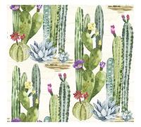 Vilber Papier peint, impression numérique sur tissu non tissé, sans PVC, encres écologiques HP latex. Collection CACTUS. Largeur spéciale de 68 cm x 10 m de long. Couvre 6,80 m². SONORA.2462 W-01