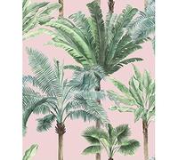 Vilber Papier peint, impression numérique sur tissu non tissé, sans PVC, encres écologiques HP latex. Collection PALMS. Largeur spéciale de 68 cm x 10 m de long. Couvre 6,80 m². AZOR.2754 W-04