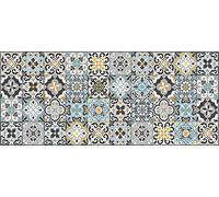 Vilber, Tapis Vinyle, Carrelage, Couloir, Cuisine, Maison. Multicolore. des Tailles différentes. Mesure : 78x180 cm. Evora 01.