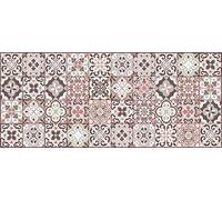 Vilber, Tapis Vinyle, Carrelage, Couloir, Cuisine, Maison. Rose. des Tailles différentes. Mesure : 78x180 cm. Evora 04.