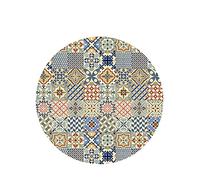 Vilber, Tapis Vinyle Rond Toledo Color 01 Diamètre 155 cm, Multicolore - 01