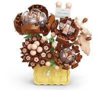 Vilbocr Blocs de construction botaniques miniatures Collection Bureau Noël Anniversaire Fête Fleurs Artificielles Fleurs séchées Décoration Fleurs Bâtiment Jouet Saint-Valentin et Fête des Mères