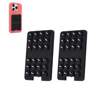 Vilbocr Lot de 2 supports de téléphone à ventouse en silicone - Support de téléphone antidérapant avec portefeuille pour iPhone, Samsung Galaxy, HTC (noir)