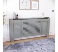 Vilda Designs Milton Cache-radiateur réglable Gris Olive | Armoire chauffante Moderne à Lattes Facile à Installer soi-même, idéal pour Le Salon, Le Couloir ou la Salle de Bain