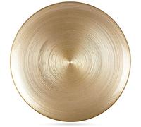 Vilde Assiette plate Assiette plate Grand plateau en verre doré 32,5 cm