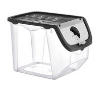 VILDE Bac à légumes 12L - Plastique alimentaire - couvercle clip - ventilation réglable - empilable - Congélateur et lave-vaisselle