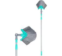 Vilde Balai télescopique - Balai multifonction avec manche télescopique - 115-180 cm - Brosse triangulaire rotative - Balai domestique avec manche robuste et poils denses - Idéal pour les endroits