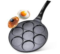 Vilde Basic Line Poêle à œufs au plat en granit 7 trous 26 cm | Poêle à crêpes, œufs au plat, revêtement antiadhésif