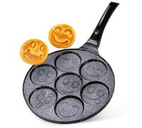 Vilde Basic Line Poêle à œufs au plat en granit 7 trous 26 cm | Poêle à crêpes, œufs au plat, revêtement antiadhésif
