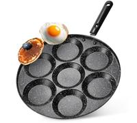 Vilde Basic Line Poêle à œufs au plat en granit 7 trous 30 cm