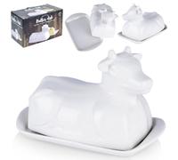 Vilde Beurrier avec couvercle en porcelaine blanche - Beurrier - Beurrier - Beurrier - Beurrier - Cloche à beurre - Beurrier - Beurrier - Beurrier - Distributeur de beurre