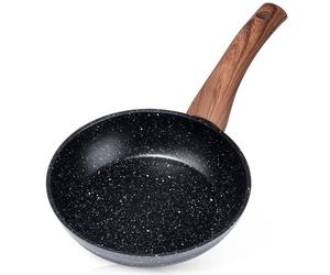 VILDE Black&Wood Poêle 16 cm Aluminium - Antiadhésif granit - Tous feux (dont induction)