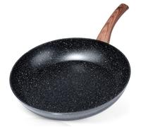 VILDE Black&Wood Poêle à frire 32 cm - Aluminium avec revêtement antiadhésif en granit - Tous feux dont induction