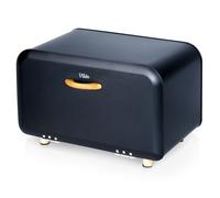 VILDE Boîte à pain - Moderne - Métal Noir - Conserve la fraîcheur - fermeture pratique - design élégant