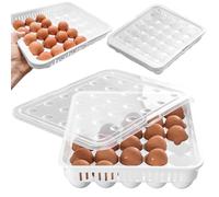 VILDE Boîte à œufs 30 œufs - Plastique sans BPA - Verrouillé - Lave-vaisselle - Réfrigérateur