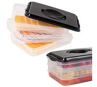 Vilde Boîte de Rangement Plastique avec Couvercle pour Cuisine | Lot de 3 pièces | Transparent | 23,5 x 15,6 x 12,8