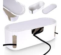 Boîte de Rangement Câbles - VILDE - 32x12x11,5 cm - Blanc - Pratique - Durable