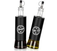 VILDE Bouteille à huile et vinaigre 300 ml - Verre robuste avec distributeurs précis - Idéal cuisine et restauration