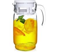 VILDE - Carafe en verre avec couvercle et bec verseur - 2 litres - Carafe à eau en verre avec couvercle - Carafe à eau - Carafe à eau - Carafe à thé - Insert à fruits - Carafe à eau en verre