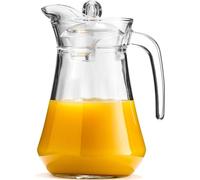 Vilde Carafe en verre Carafe en verre PichetPichet 1,4 L avec couvercle et bec verseur Pichet en verre
