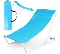Vilde Chaise longue de jardin pliable - Bleu | Chaise longue de jardin, chaise longue de plage, chaise longue de balcon, chaise de plage portable