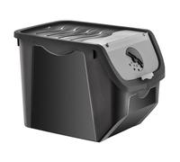 VILDE Conteneurs de stockages 12L - Plastique alimentaire, couvercle à clip, ventilation réglable, antidérapant