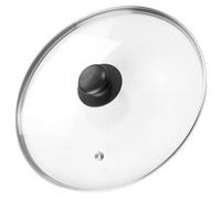 Vilde Couvercle en verre 26 cm – Résistant à 200°C – Bordure inox – Compatible lave-vaisselle