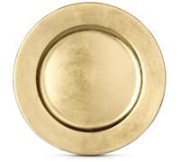VILDE Dessous de Plat rond 33 cm - Plastique doré brillant - Décoration pour toutes occasions