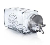 VILDE Distributeur de boissons 3,5 L - Verre épais avec robinet - Idéal pour limonade, punch, réfrigérateur
