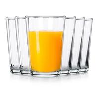 VILDE Ensemble de 6 verres 200 ml - Verre épais transparent - Lavable au lave-vaisselle et micro-ondes