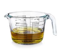 VILDE Gobelet Doseur Pichet 1000 ml - Verre borosilicaté - graduations claires - résistant de -30°C à +400°C