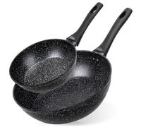 Vilde Granitica Lot de 2 poêles en granit 20/28 cm