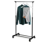 VILDE LOFT Portant à Vêtements - avec roulettes - avec étagère - Hauteur réglable 88-140 cm - robuste - idéal maison et bureau