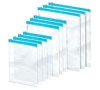 VILDE Lot de 10 sacs sous vide pour vêtements - 3 tailles, fermeture hermétique, réutilisables, gain de place