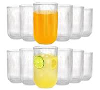 Vilde Lot de 12 verres cannelés de 400 ml