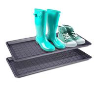 VILDE Lot de 2 Bacs à chaussures 70x35 cm - Plastique résistant, protège sol, facile à nettoyer, intérieur/extérieur