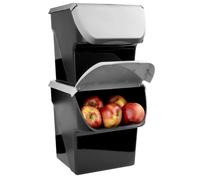 VILDE Lot de 2 boîtes de conservation 34x26x27,5 cm - Plastique alimentaire - couvercle à rabat - lave-vaisselle